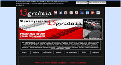 Desktop Screenshot of 13grudnia.org.pl